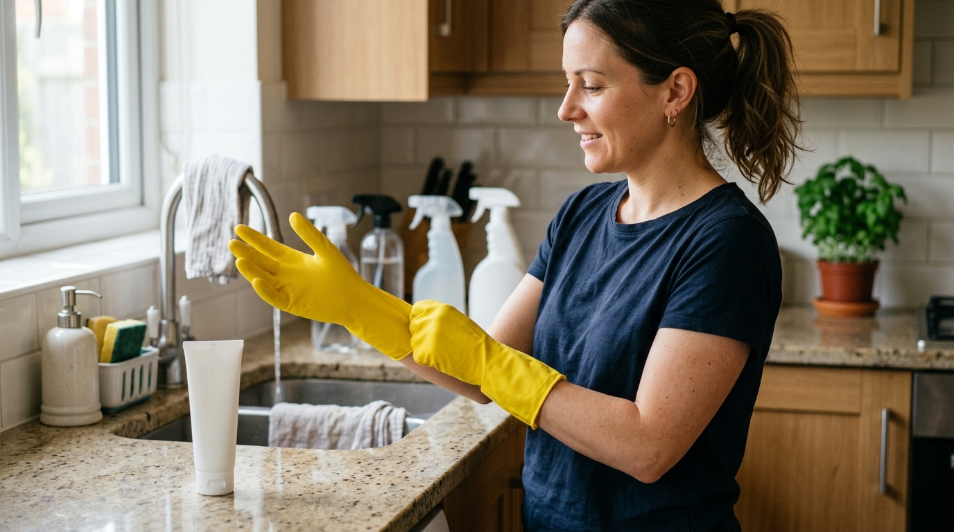 Hudvård vid städning